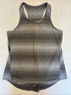 Kirkland Gray Striped Athletic Racerback Tank